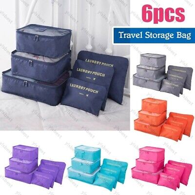 Set da 6 di borse per valigie organizer per bagagli vestiti cubi da viaggio