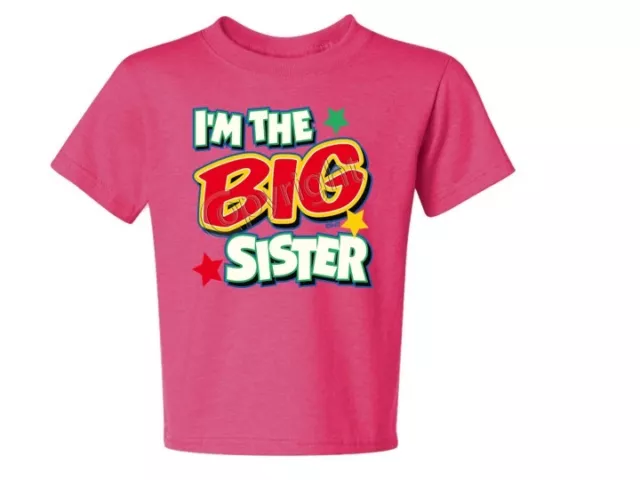 I'M The Big Sister With Green Asst. Color TEE SIZE 6 Months To 18-20=XL so cute!