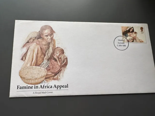 1985 Royal Mail  Famine In Africa Commemorative Cover  Truro Cornwall