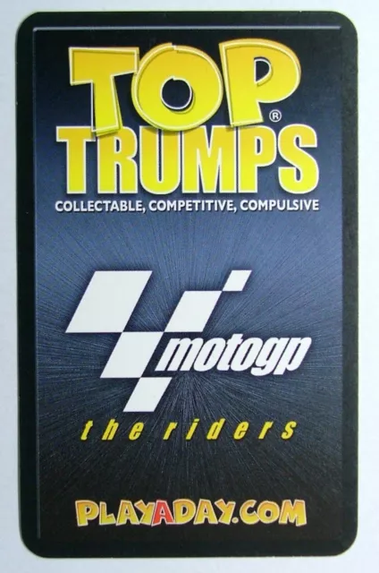 1 x card Top Trumps MotoGP The riders Ruben Xaus Spain 2