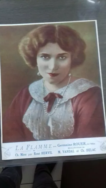 Ancienne affiche originale cinéma "LA FLAMME" film de 1925