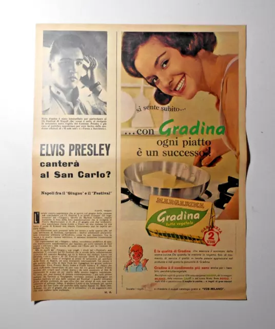 Pubblicità Advertising Werbung Italian Clipping 1961 Elvis Presley Al San Carlo?