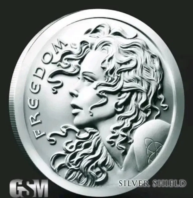 5 Oz 999 Pure Silver Shield Bu 2014 Freedom Girl Round Coin Mintage Hot Wastweet