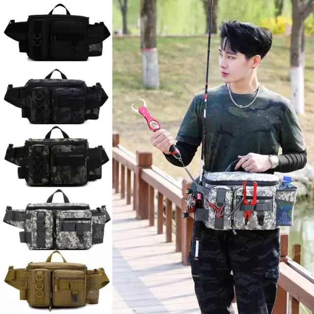 FLY FISHING CHEST Bag Lightweight Chest Pack Outdoor Sports Pack sling bag  Khaki £19.20 - PicClick UK