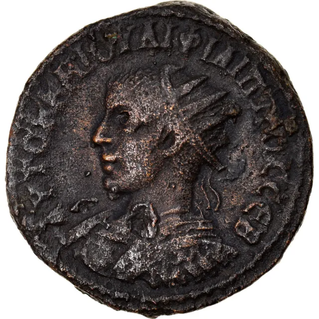 [#878647] Monnaie, Mésopotamie, Nisibis, Philippe II, Bronze Æ, 247-249, TTB, Br