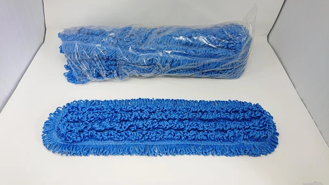 19" Blue Microfiber Looped Mop Pads (6/pk)