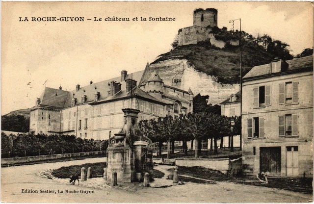 CPA La Roche Guyon Le Chateau et la fountain (1319517)