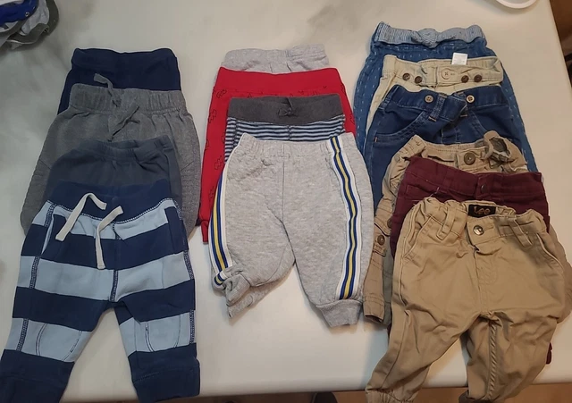 baby boy clothes 0-3 months pants 14 lot 03p