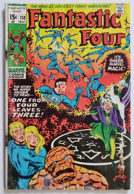 Fantastic Four #110 1st Cover App Agatha Harkness Marvel Comics 1971 MCU Key