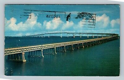 Chesapeake Bay MD, Chesapeake Bay Bridge, Maryland c1969 Vintage Postcard