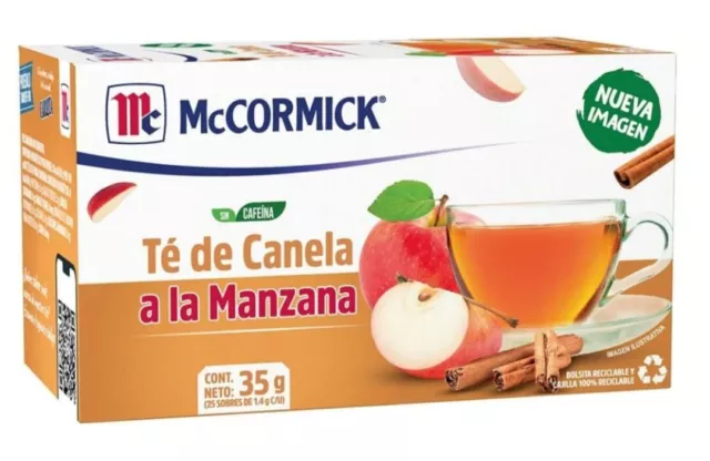 2X McCORMICK TE DE CANELA A LA MANZANA CANELA TÉ DE MANZANA -2 CAJAS 25 SOBRES c/u