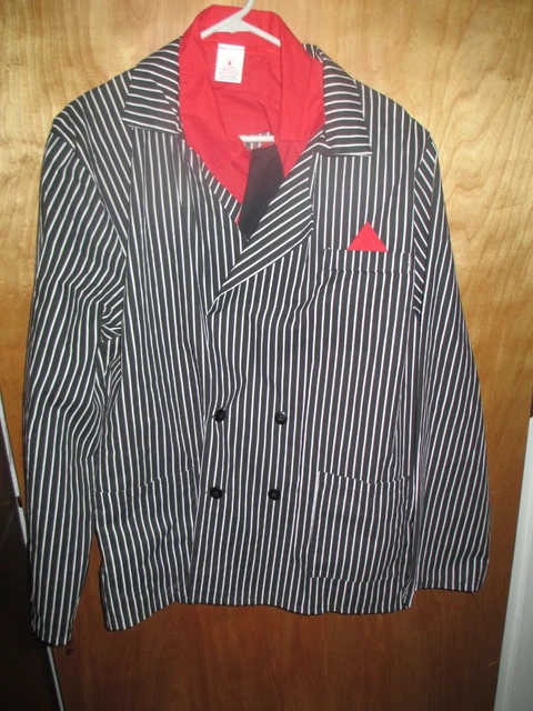 Men's Halloween Rubies Jacket Black White Striped Costume
