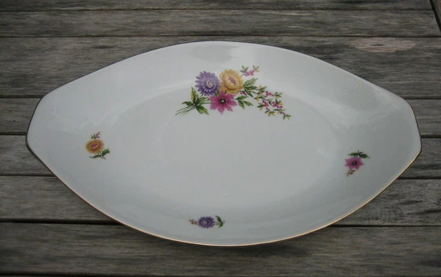 AA TRÈS ÉLÉGANT plat ancien ovale métal argent 41cm1kg double poinçon