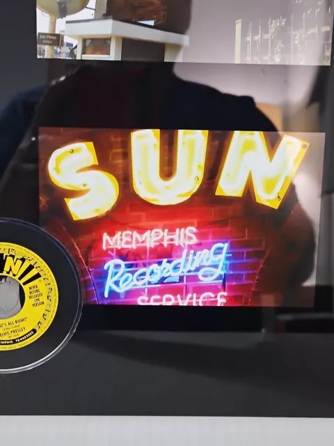 One Of A Kind SUN STUDIO Building in MEMPHIS TN  With Replica Record Elvis 3