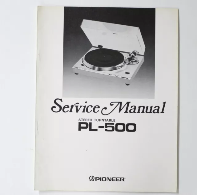 Original PIONEER PL-500 Stereo Turntable Service Manual / Service Anleitung !!!