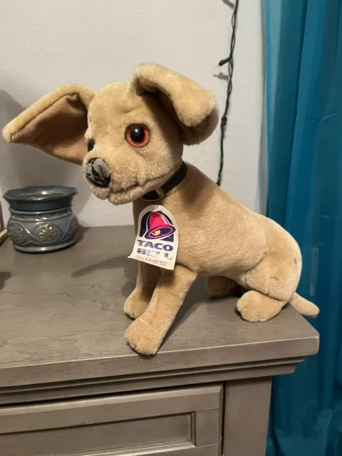 Vintage 1998 W/Tag Taco Bell Talking Chihuahua 12 Inch Plush Dog - Working