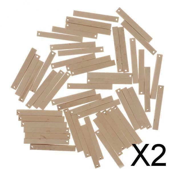 2X 50 Stück Holz Tags Charms Holz perlen für Ohrringe Schmuck machen DIY