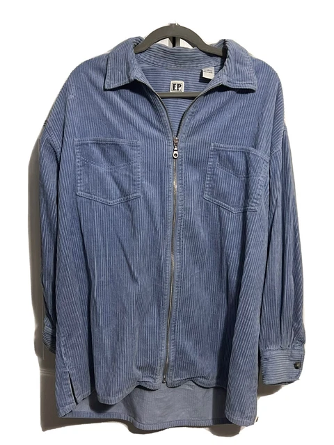 Fast Pace Baby Blue Corduroy Jacket