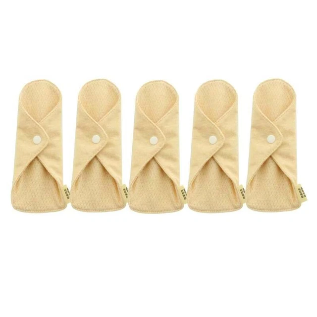 5er-Pack wiederverwendbare Baumwoll-Menstruationseinlagen aus Stoff für Damen