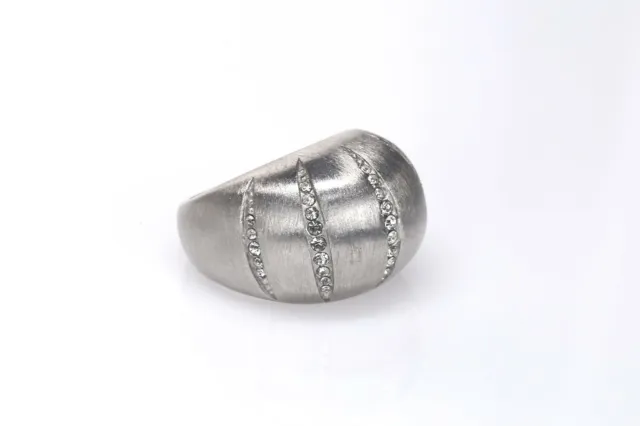 Ariella 137829 Collection Cubic Zarconia Silver Stone Statement Ring One Size