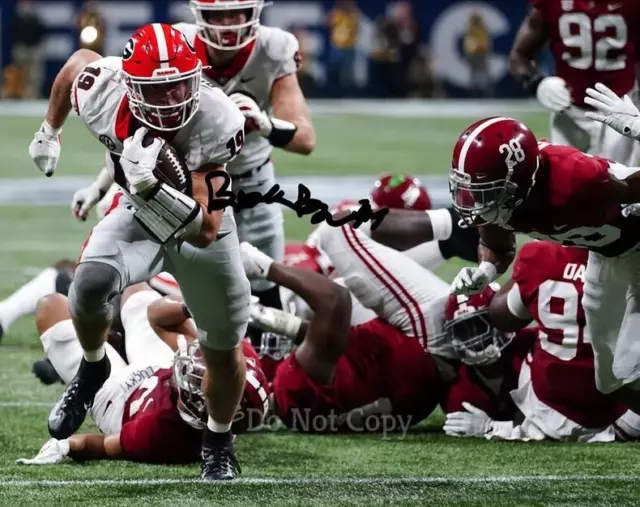 Brock Bowers Signed Photo 8X10 Rp Autographed Picture Championship Game Vs Bama