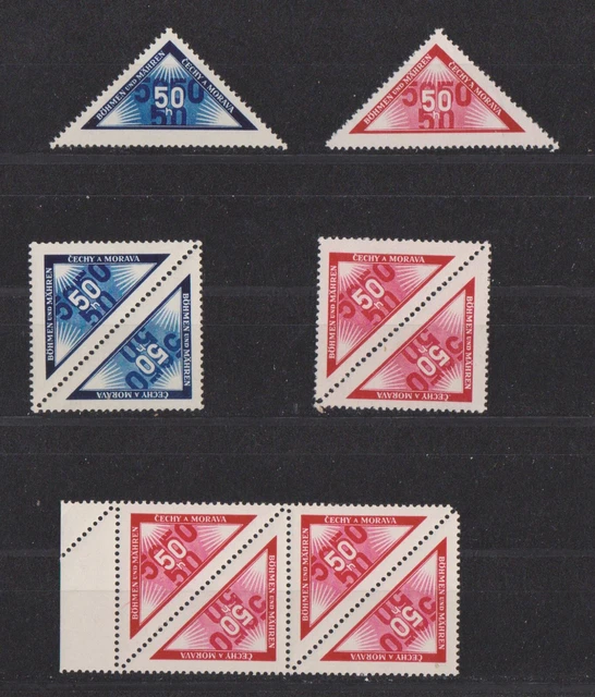 Böhmen & Mähren  Lot  postfr. Portom.