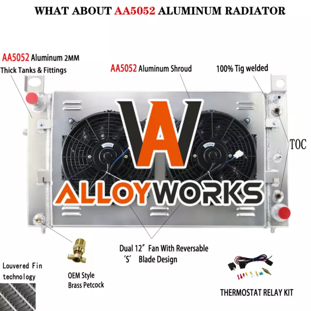 Aluminum Radiator Shroud Fan Relay for 1999-2012 Chevy Silverado 1500 2500 Tahoe