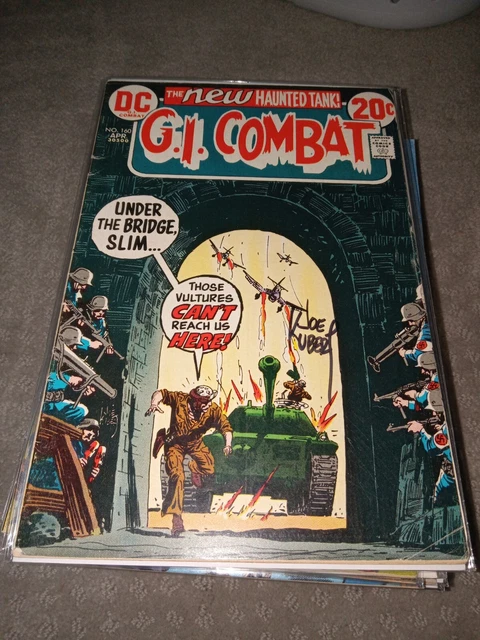 GI Combat #160 Fine DC War Comics 1973 Signed Joe Kubert Cover Haunted Tank Rare