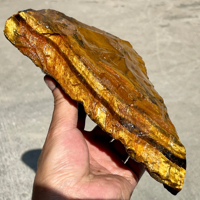 3.64lb Natural Tiger&apos;s Eye Quartz Crystal Rough Mineral Specimen Healing