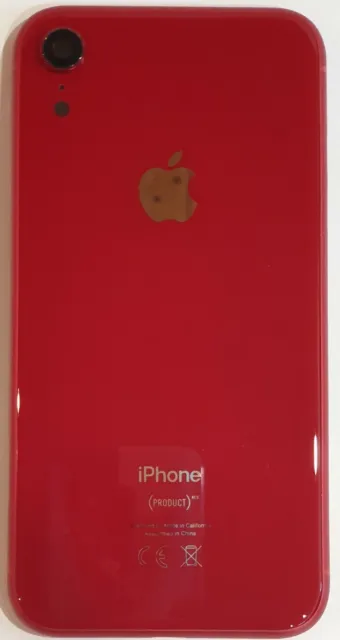 iPhone XR Akkudeckel mit Mittelrahmen Backcover Rückseite aus Glas Red Rot