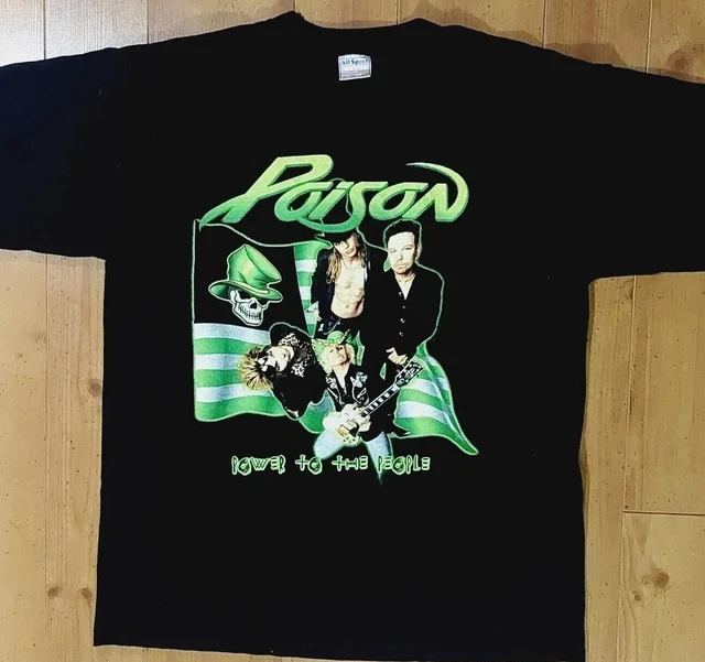 Power To The People World Tour Poison Vintage 2000 T-Shirt Men's Size XL