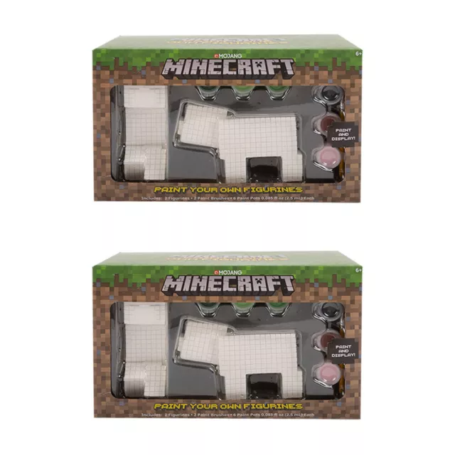 2x Minecraft Kids/Children Paint Your Own Figurine Art Painting Plaster Kit 6y+
