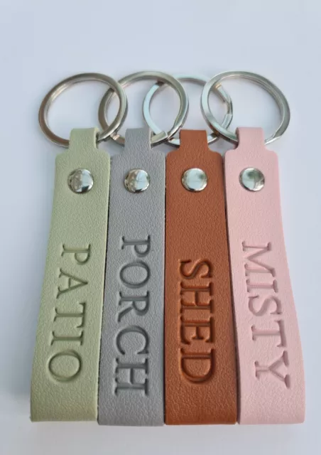 Personalised Leather Keyring