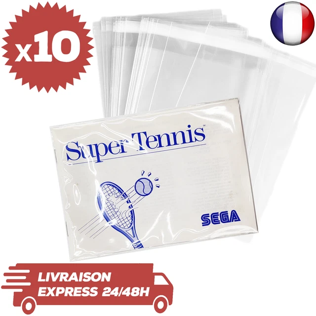 Lot De 10 Pochettes De Protection Refermables Pour Notices De Jeux Super Famicom (SFC) - Neuf