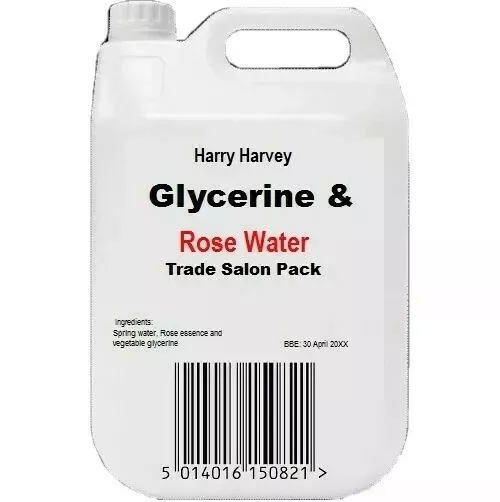 1L Rose Water Glycerine for Skin Cleansing, Toning Moisturising, rosewater