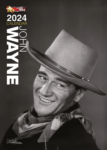 JOHN WAYNE 2024 A3 Wall Calendar by Hollywood Idols : Iconic Movie Star