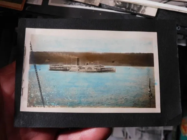 Vint Hand Tinted Snapshot Photo, The Mary Powell Steamboat On The  Hudson River