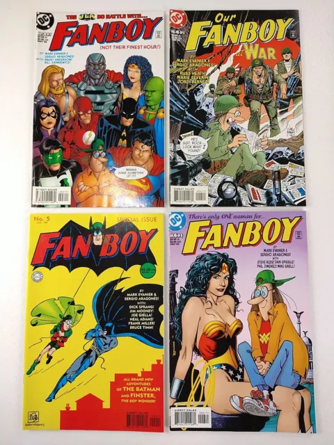 Fanboy #3 4 5 6 Comics Lot (1999 DC) Neal Adams Frank Miller, Tec 27 homage