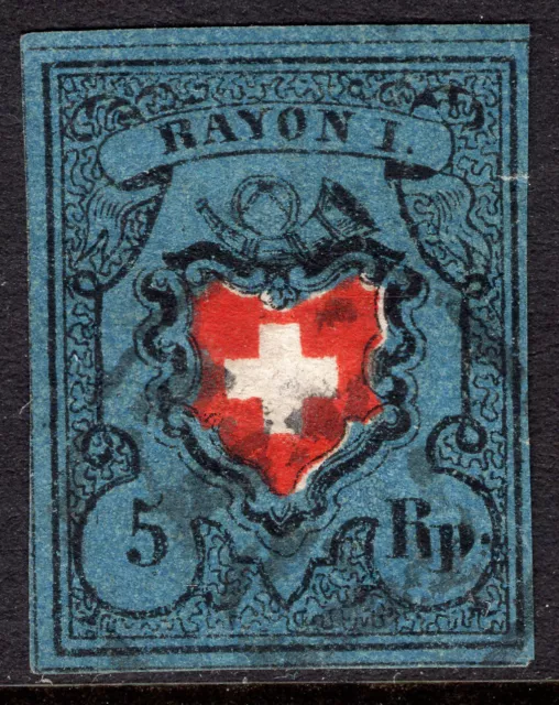 Schweiz, Suisse, Switzerland, Rayon I, Type 3, 1850, 7II/15II, 500.-!+