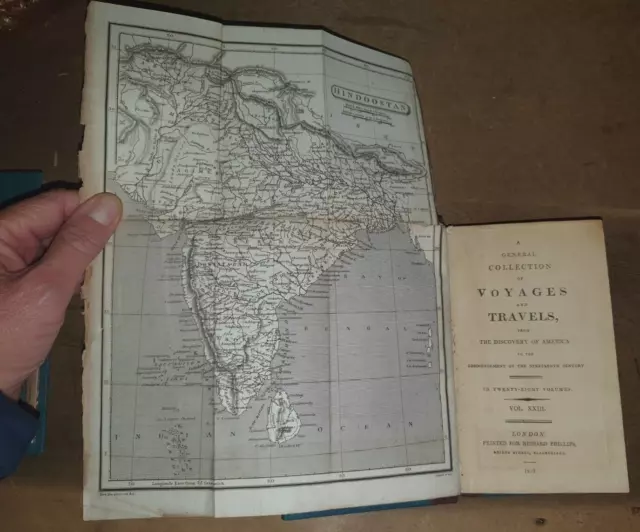 1810 Forster In India & Buchanan In  Hindostan Voyages & Travels Vol Xxiii Map *
