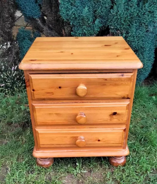 Pine bedside cabinets shop with bun feet