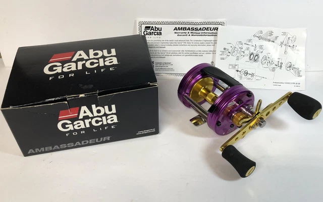 ABU GARCIA AMBASSADEUR Pro Rocket 6500 Chrome Purple Reel