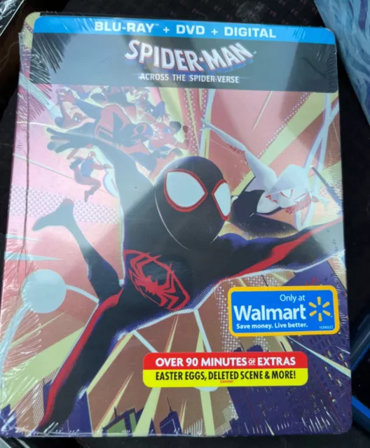 Spider-Man: Across the Spider-Verse (Walmart Exclusive) (Steelbook)  (Blu-Ray + DVD + Digital Copy Sony Pictures) 