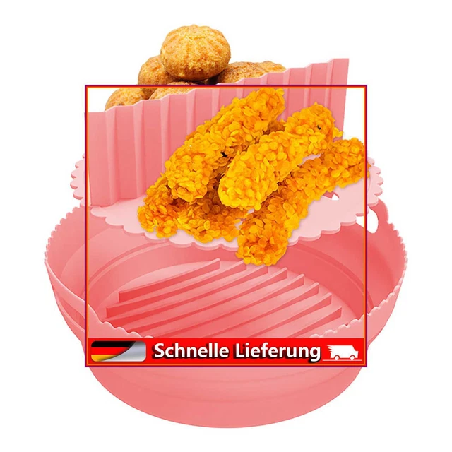 20,3 cm Freidora Interior con Soporte, Silicona Reutilizable