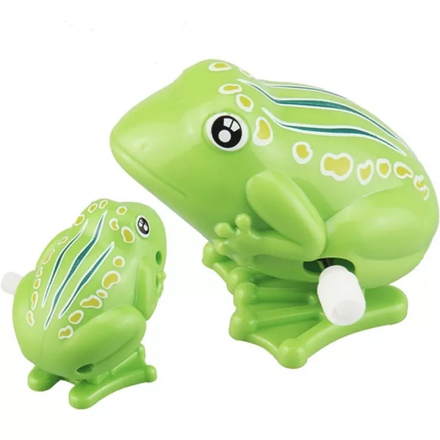 1 WindUp Frosch Kunststoff Springen TierKlassischeAusbildung-AufziehspielzeuR#;m