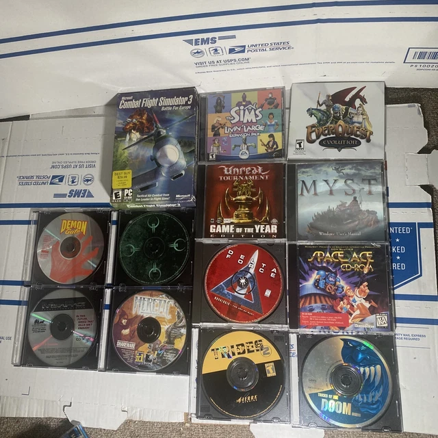 LOT OF 13 Old PC CDROM Games Myst, Quake, Heretic 90s Pc Games Rare