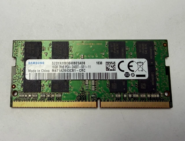 SAMSUNG 16GB DDR4 2Rx8 PC4-2400T SODIMM Laptop Memory RAM