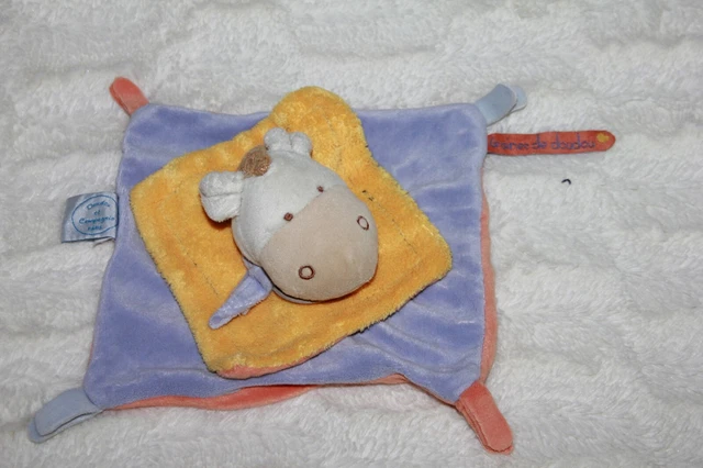 Doudou Et Compagnie Graines De Doudou Ane Plat Jaune Bleu Orange
