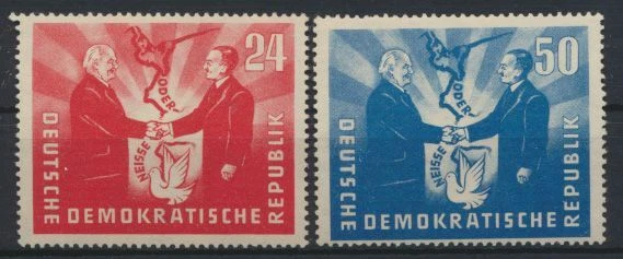 DDR 284-285 deutsch-polnische Freundschaft 1951 postfrisch MNH Kat.-Wert 40,00