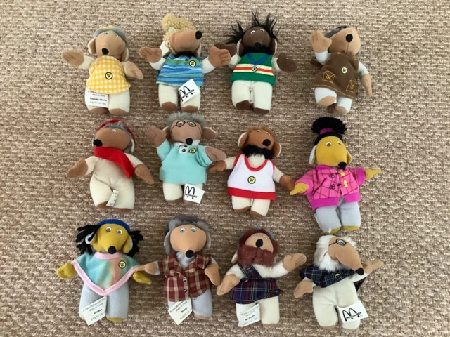 McDonalds The Wombles Happy Meal Spielzeug Komplettset x12 - 1999 sehr guter Zustand